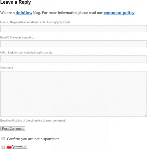 Technology Bloggers Comment Form