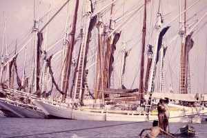 A schooner sailing vessel