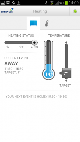 A screenshot of the myHome dashboard