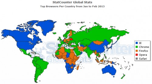 Top browser by country - 2013